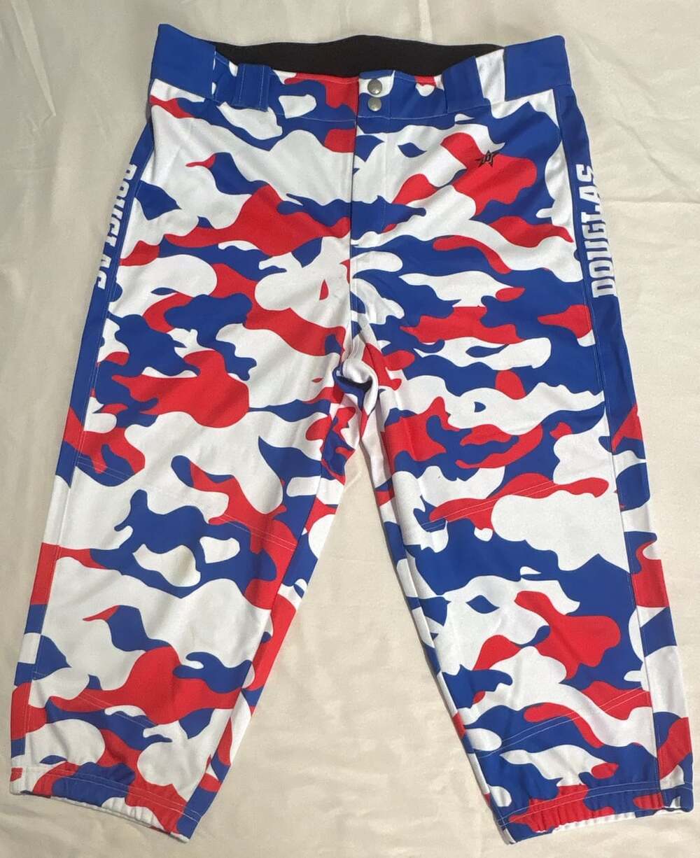 Douglas Red White And Blue Camo Adult Baseball Pants Large